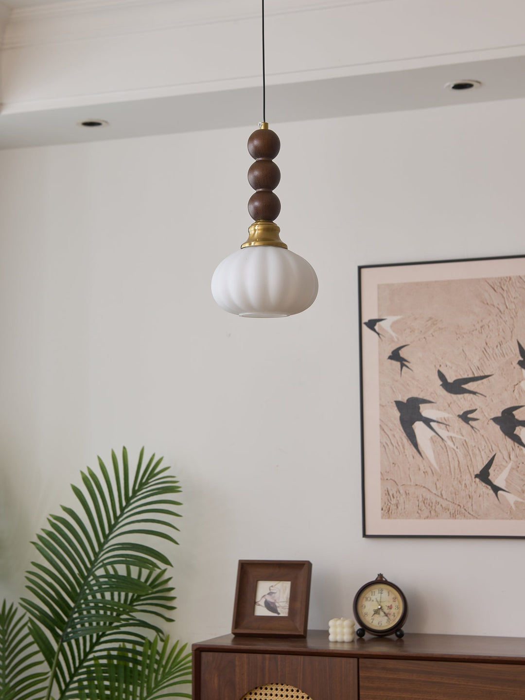 Vothaila Suspension en Verre Vintage et Bois - Neutralighting