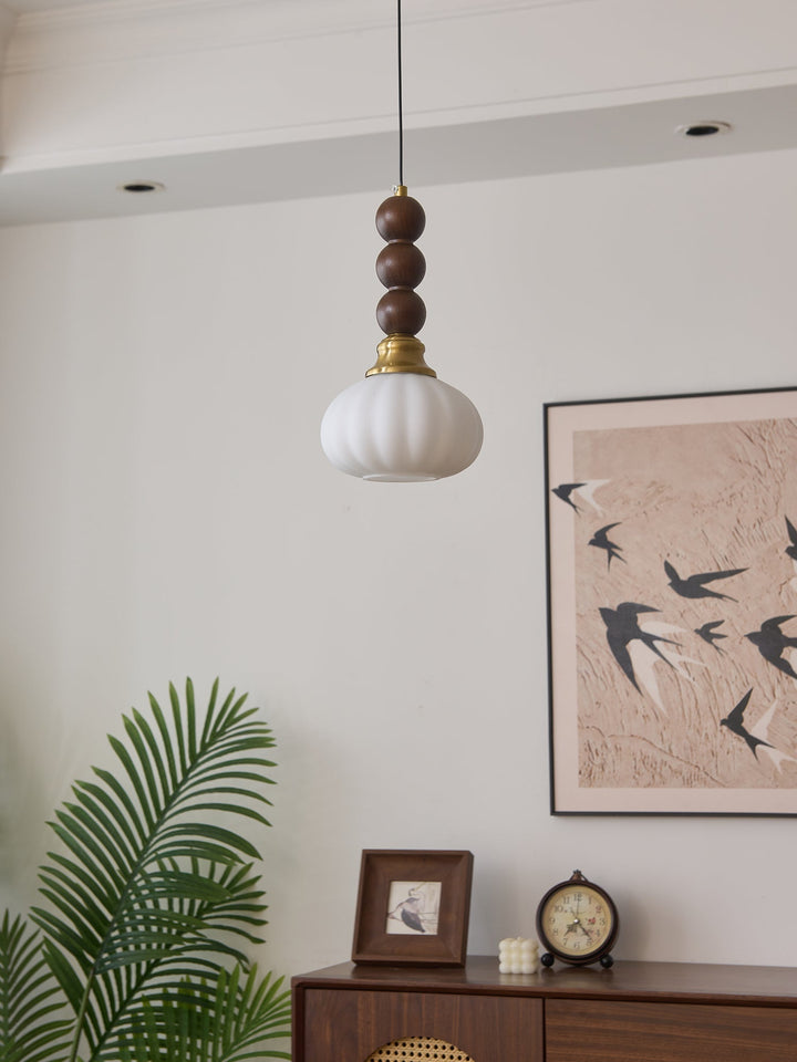 Vothaila Suspension en Verre Vintage et Bois - Neutralighting