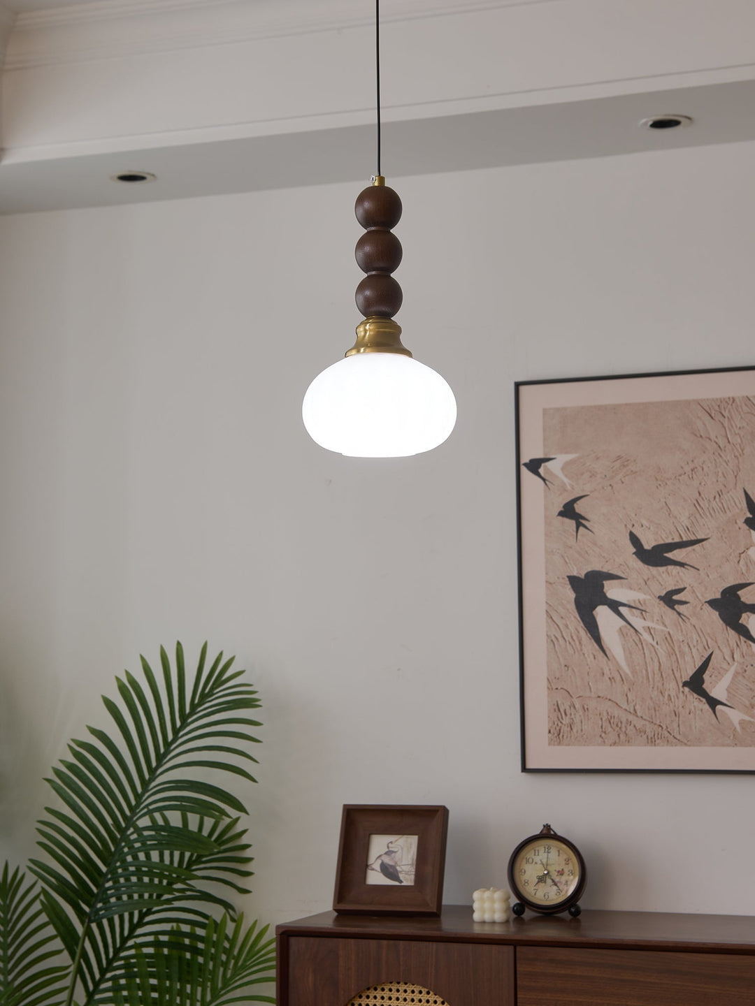 Vothaila Suspension en Verre Vintage et Bois - Neutralighting