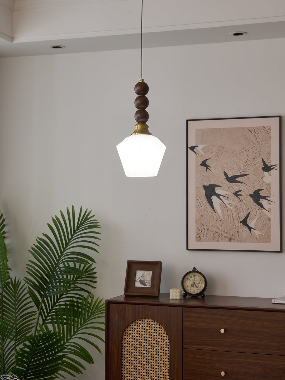 Vothaila Suspension en Verre Vintage et Bois - Neutralighting