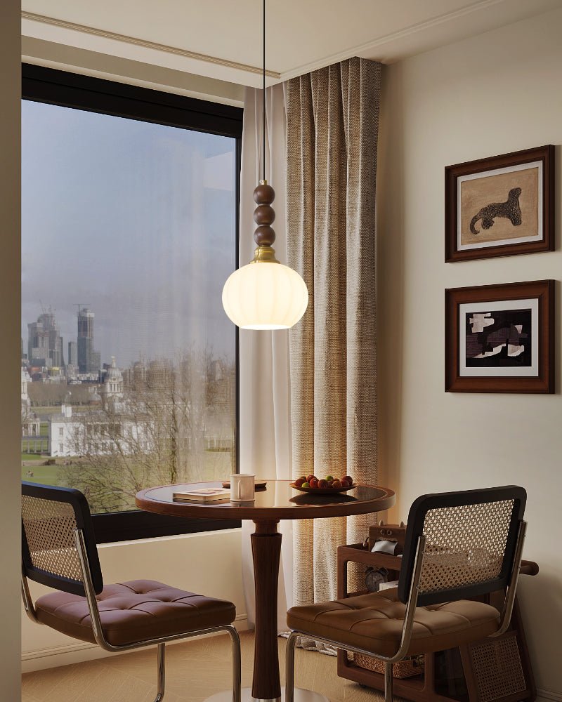 Vothaila Suspension en Verre Vintage et Bois - Neutralighting