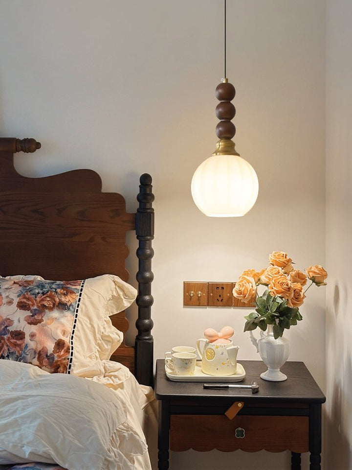 Vothaila Suspension en Verre Vintage et Bois - Neutralighting
