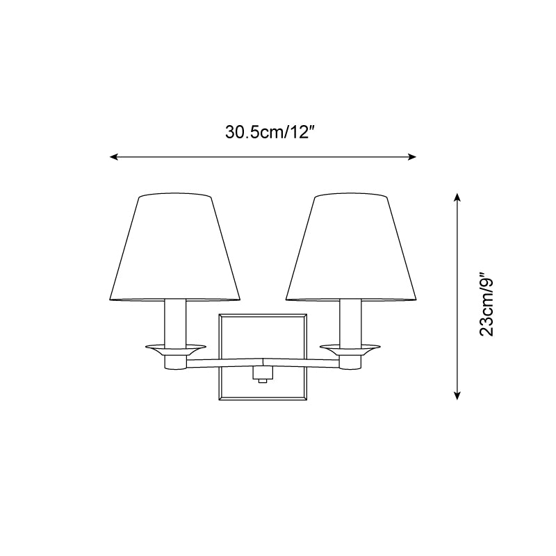 Evans Applique Murale Double Bras - Neutralighting