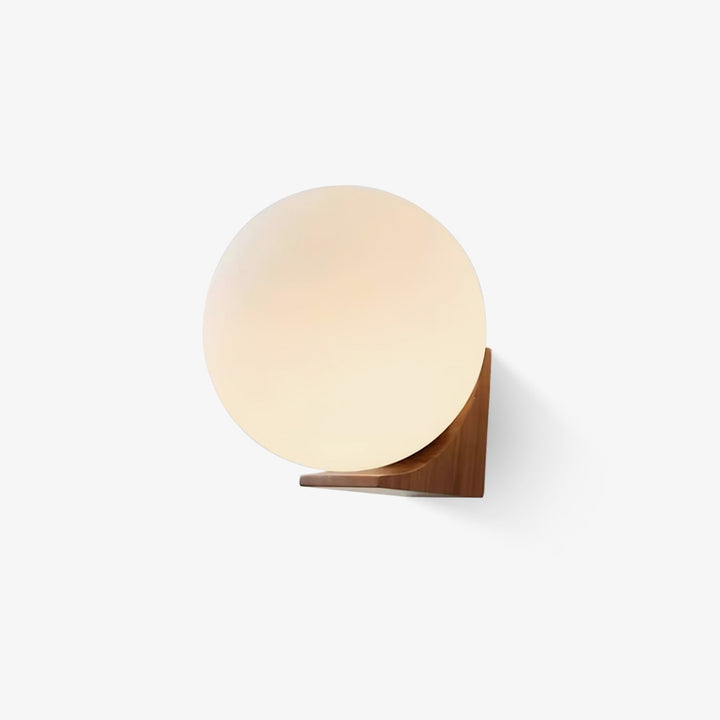 Icarara Applique murale moderne minimaliste en bois et verre Orb - Neutralighting
