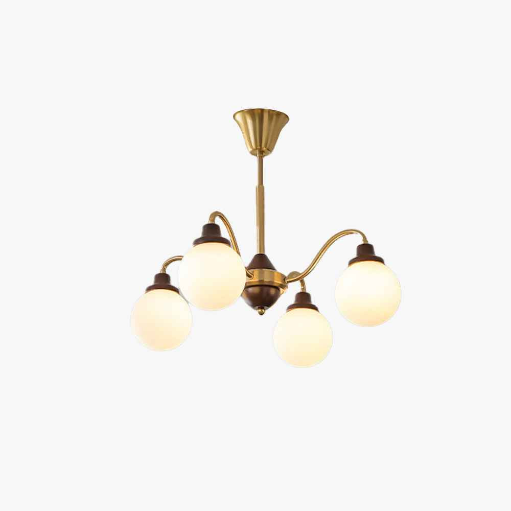 Valentina Français LED Lustre Chromé Or Salon/Chambre À Coucher - Neutralighting