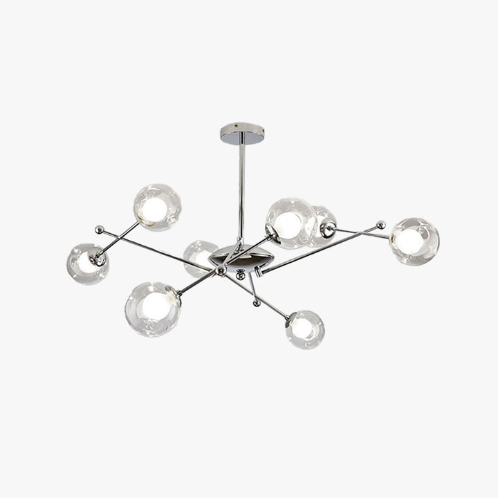 Valentina Moderne LED Lustre Chromé Verre Salon/Chambre À Coucher - Neutralighting