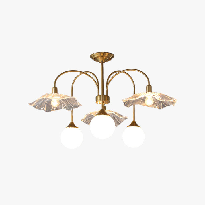 Valentina Nordique LED Lustre Or Verre Salon/Chambre À Coucher/Salle À Manger - Neutralighting