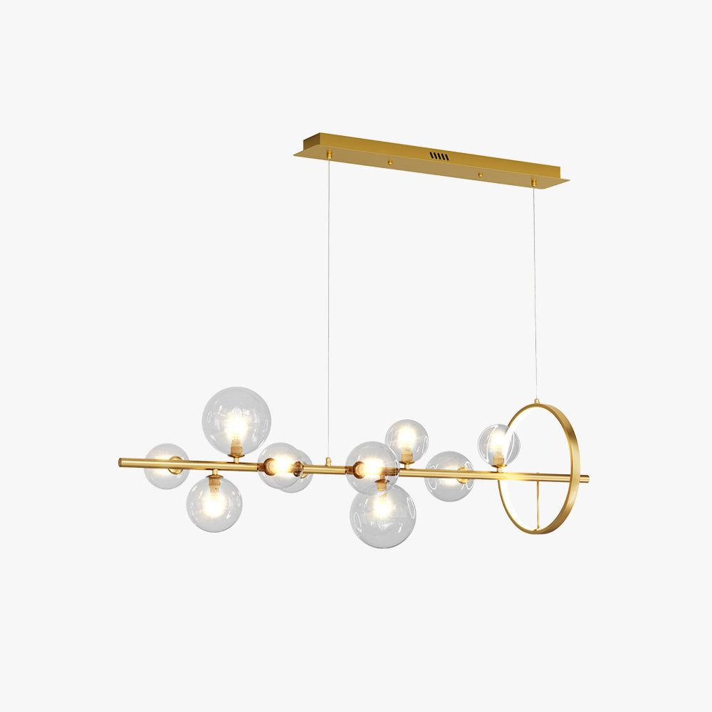 Valentina Moderne LED Lustre Or/Noir Verre Salon/Chambre À Coucher - Neutralighting