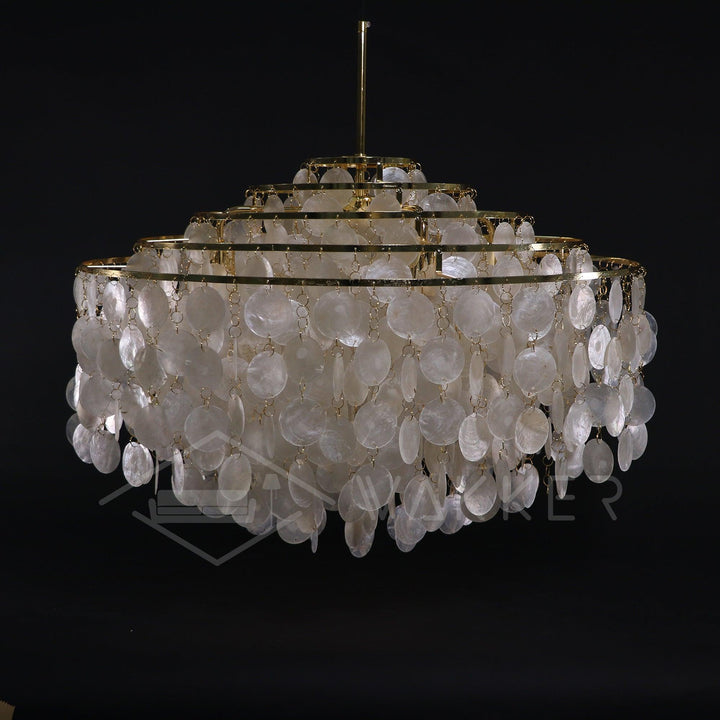 Lustra Suspension Lampe Anneau Rond en Coquillage - Neutralighting