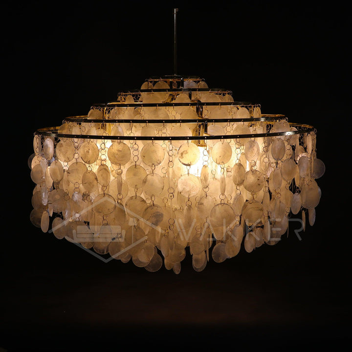 Lustra Suspension Lampe Anneau Rond en Coquillage - Neutralighting