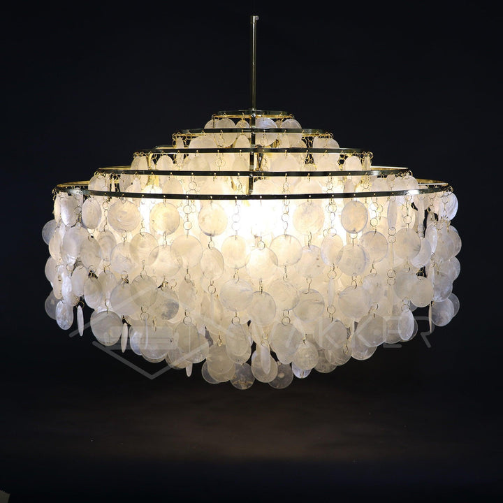 Lustra Suspension Lampe Anneau Rond en Coquillage - Neutralighting
