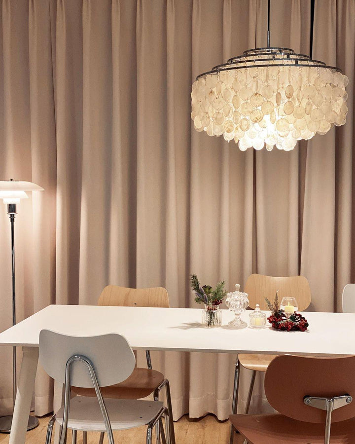 Lustra Suspension Lampe Anneau Rond en Coquillage - Neutralighting