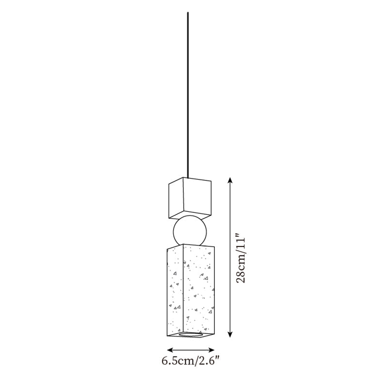 Suspension Géométrique Bois Travertin Minimaliste Nordique Suspendu - Neutralighting