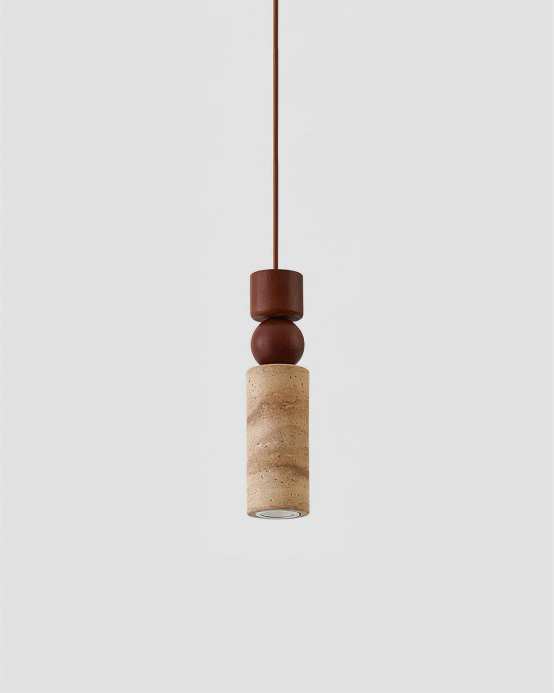 Suspension Géométrique Bois Travertin Minimaliste Nordique Suspendu - Neutralighting