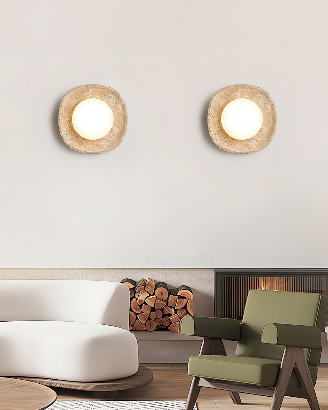 Ritta Applique Murale Travertin Globe - Neutralighting