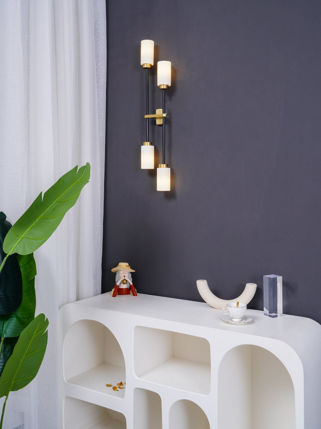 Lustra Applique Murale En Verre Cylindrique Linéaire - Neutralighting