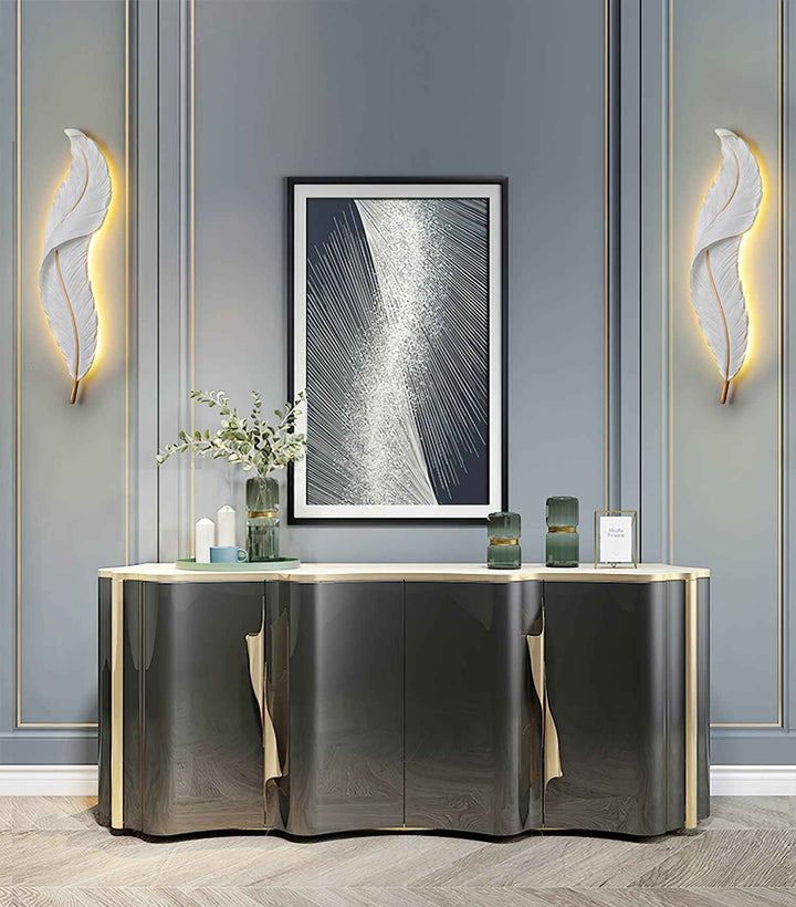 Cumare Résine 16cm Blanc LED 18W