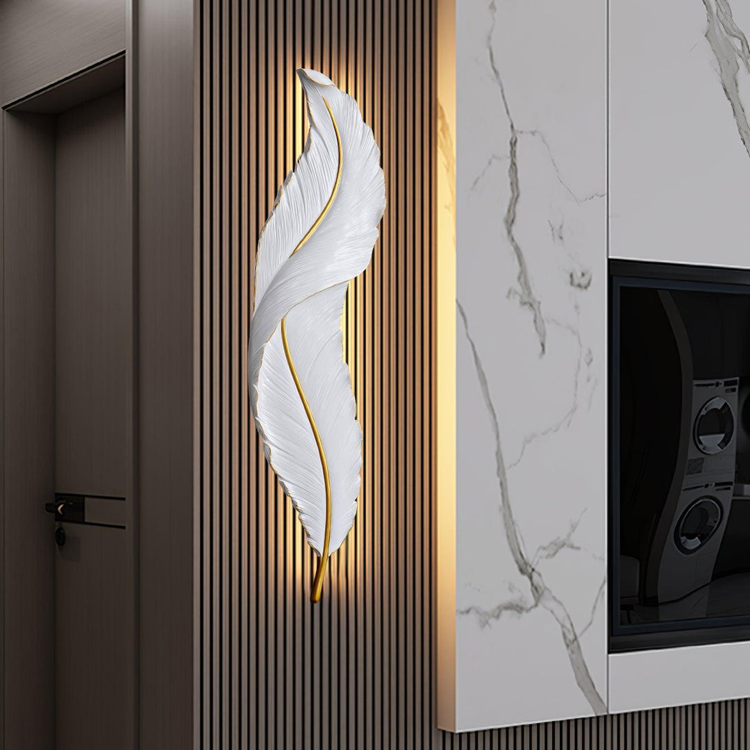 Cumare Applique Murale en Résine Plume Créativité Individuelle - Neutralighting