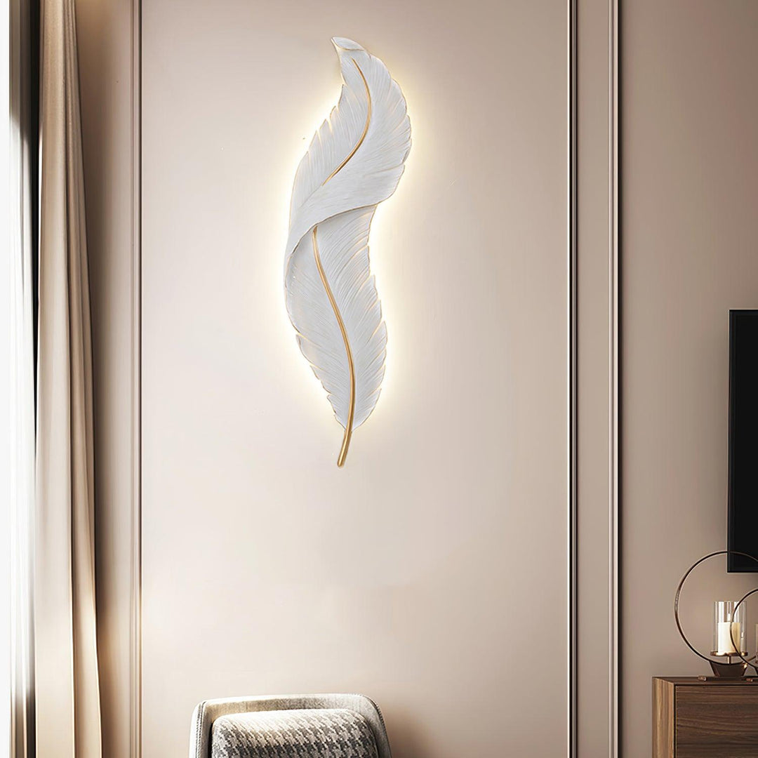 Cumare Applique Murale en Résine Plume Créativité Individuelle - Neutralighting