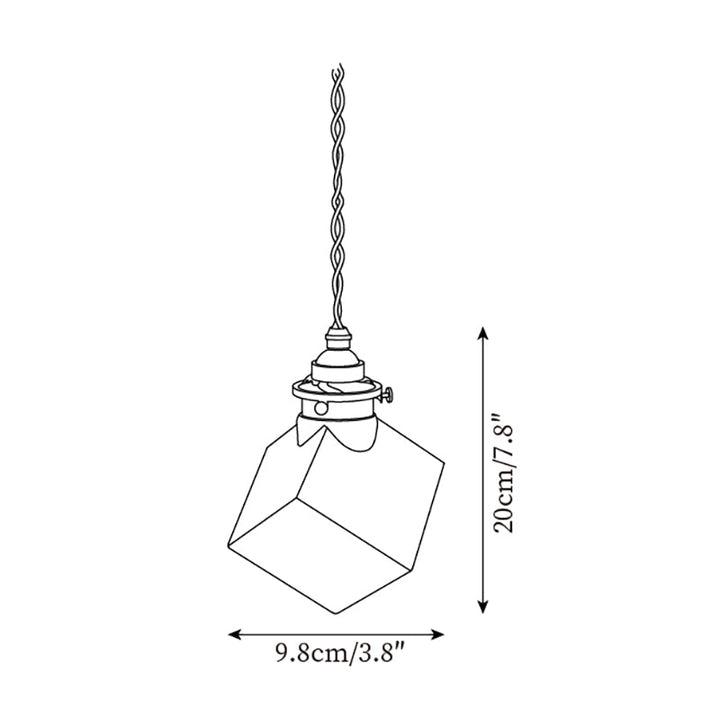 Felix Verre Suspension Clair Géométrique Industriel - Neutralighting