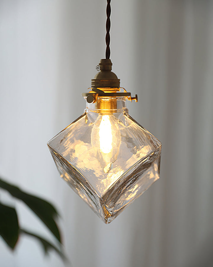 Felix Verre Suspension Clair Géométrique Industriel - Neutralighting