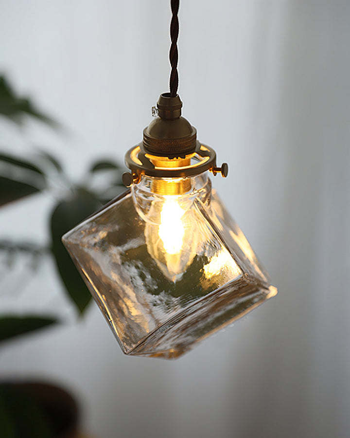 Felix Verre Suspension Clair Géométrique Industriel - Neutralighting