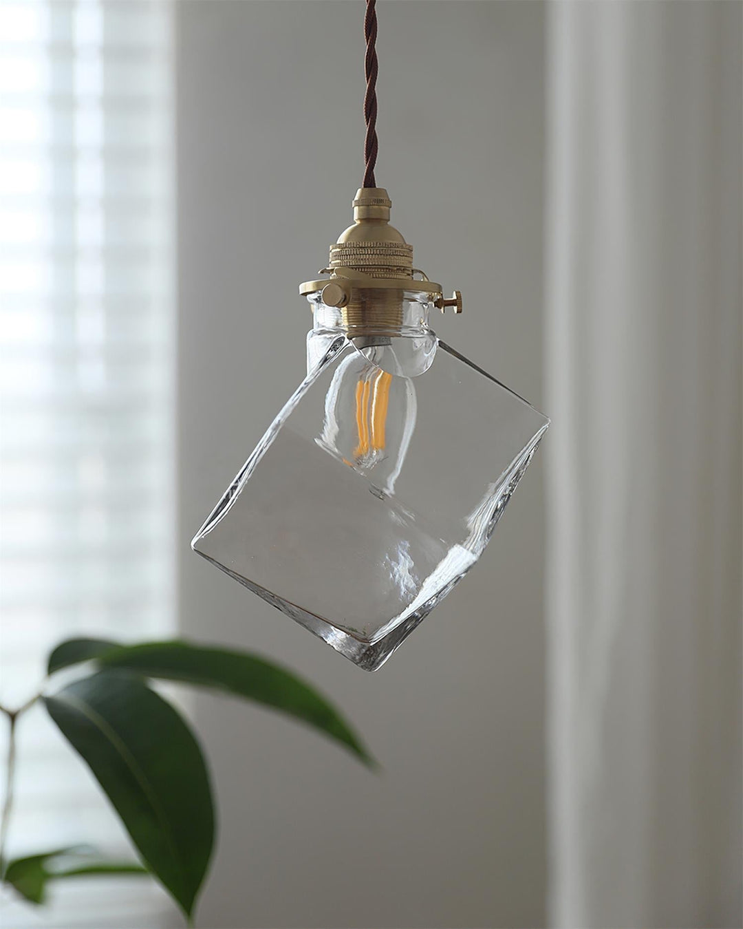 Felix Verre Suspension Clair Géométrique Industriel - Neutralighting