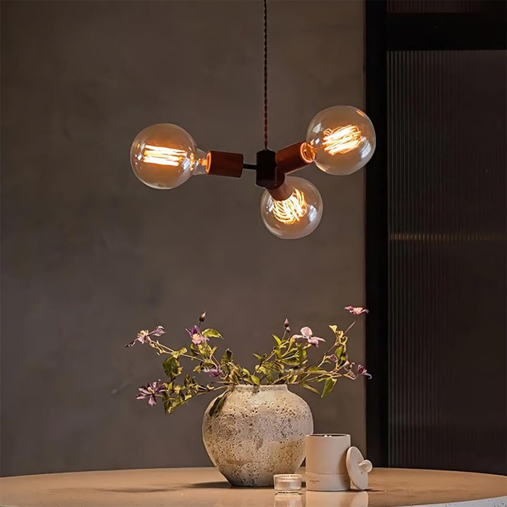 Filotto Suspension Ampoule Exposée Bois Industriel - Neutralighting