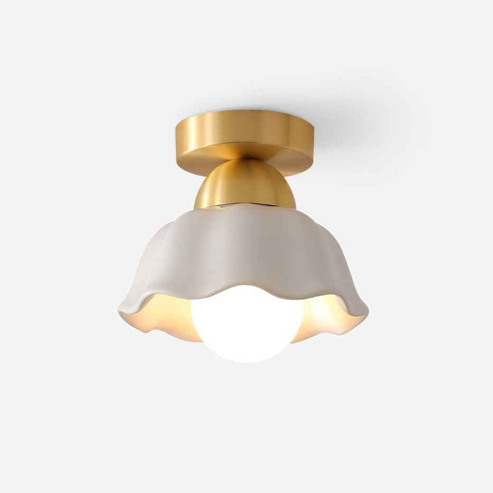 Plafonnier Opila Laiton 18cm Blanc LED 15W