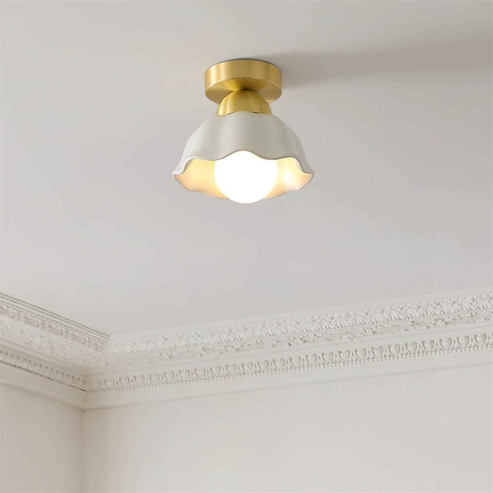 Plafonnier Opila Laiton 18cm Blanc LED 15W