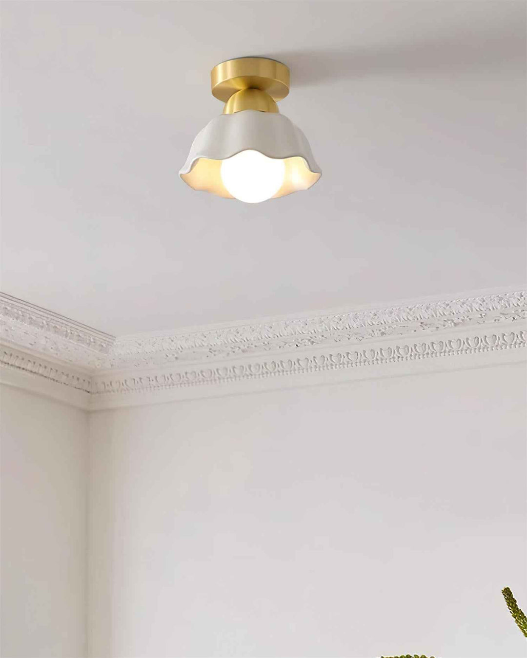 Plafonnier Opila Laiton 18cm Blanc LED 15W