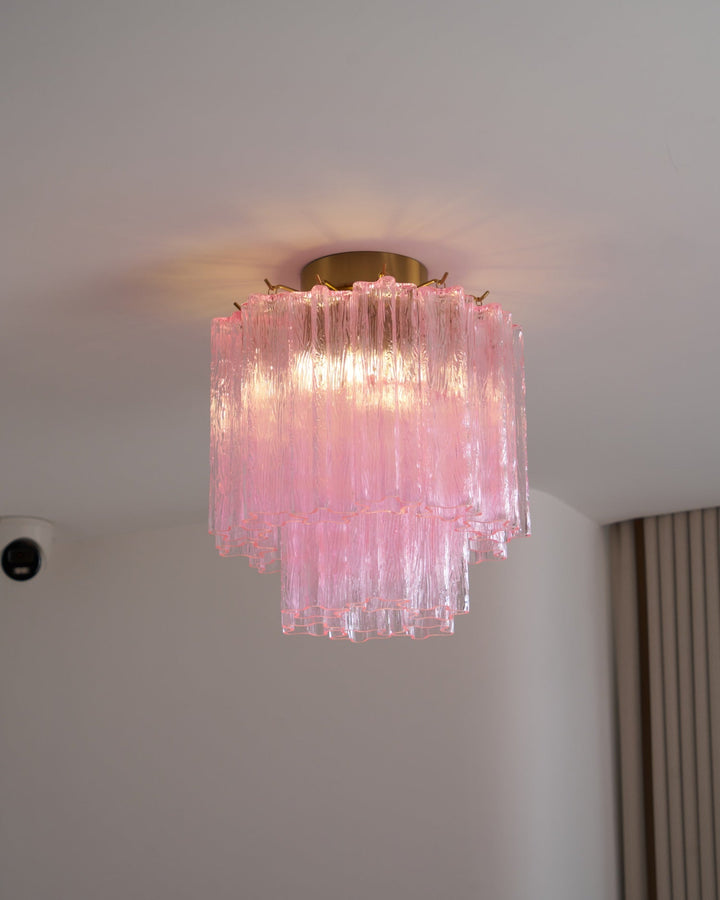 Aurora Plafonnier en Verre Rose Moderne - Neutralighting