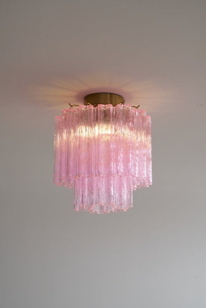 Aurora Plafonnier en Verre Rose Moderne - Neutralighting