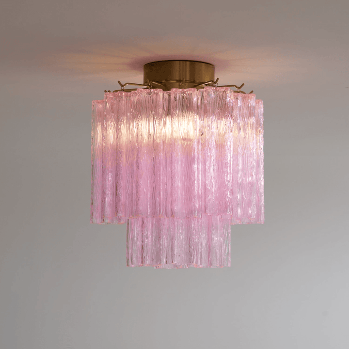 Aurora Plafonnier en Verre Rose Moderne - Neutralighting