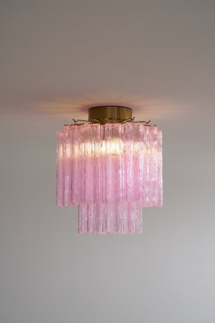 Aurora Plafonnier en Verre Rose Moderne - Neutralighting