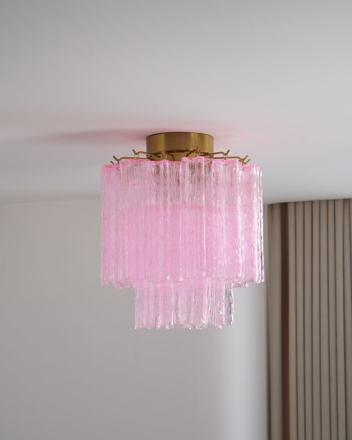 Aurora Plafonnier en Verre Rose Moderne - Neutralighting
