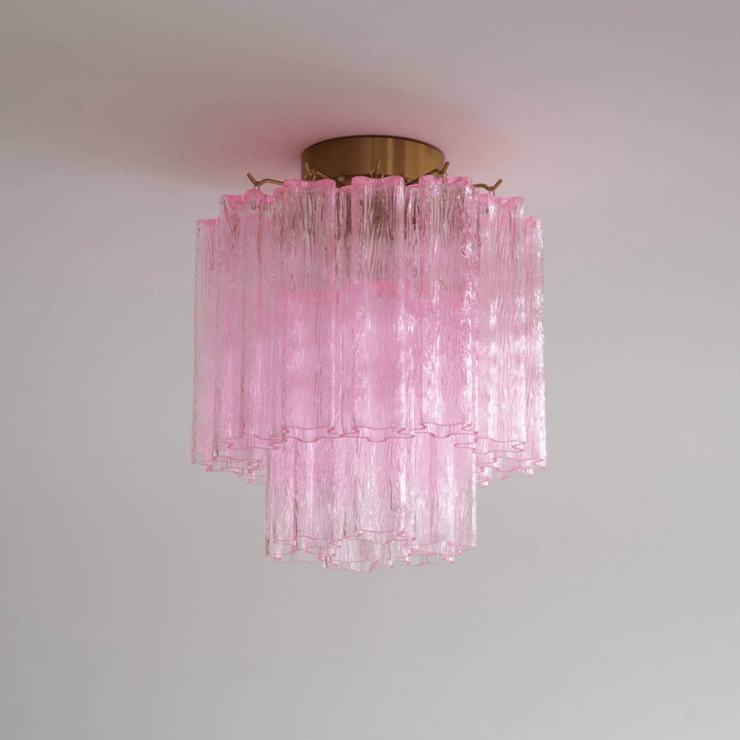 Aurora Plafonnier en Verre Rose Moderne - Neutralighting