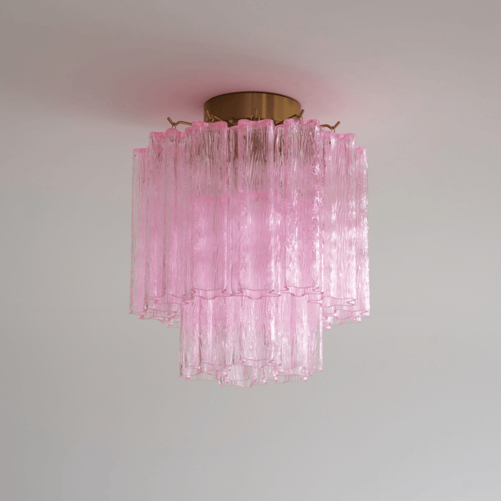 Aurora Plafonnier en Verre Rose Moderne - Neutralighting