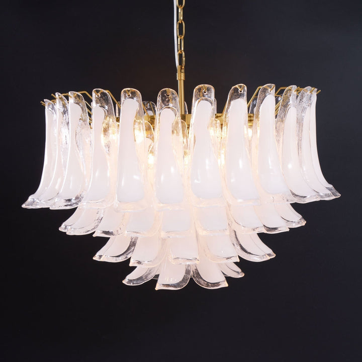 Aurora Lustre Rose Verre Feuille Superposé Florale Glamour - Neutralighting