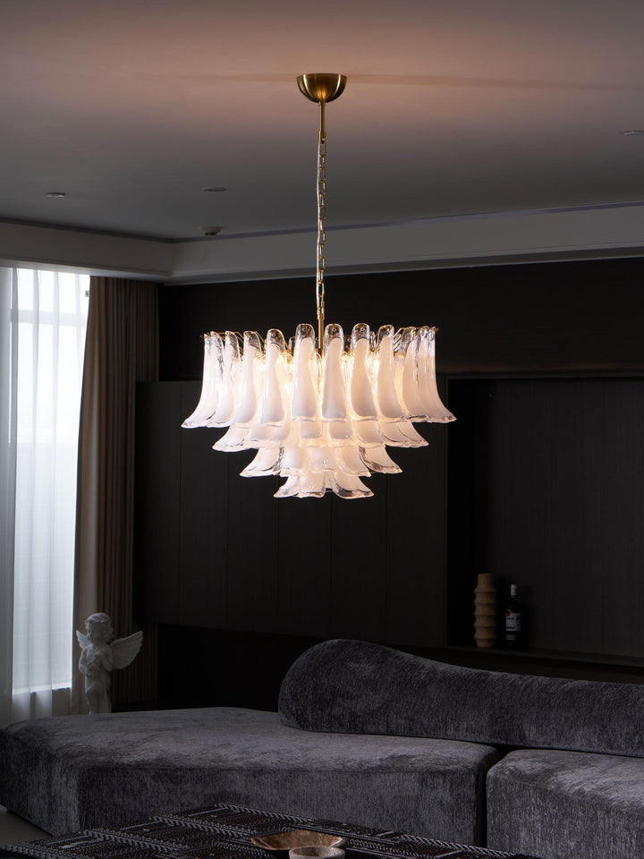 Aurora Lustre Rose Verre Feuille Superposé Florale Glamour - Neutralighting