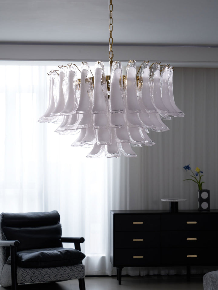 Aurora Lustre Rose Verre Feuille Superposé Florale Glamour - Neutralighting