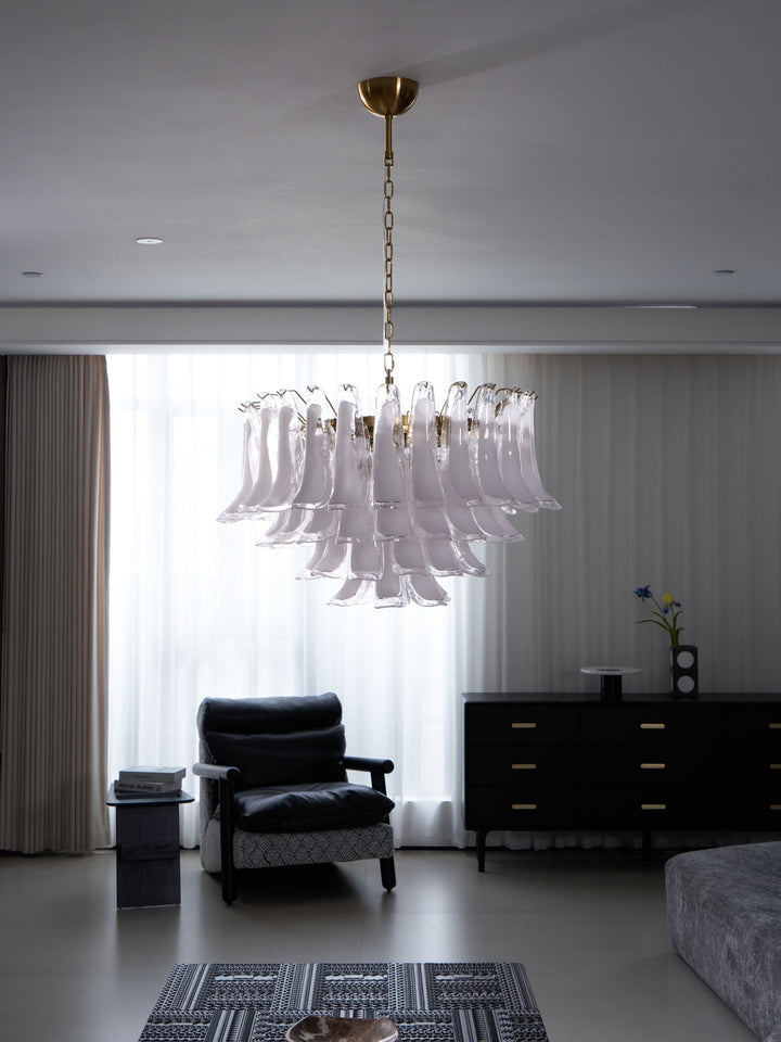 Aurora Lustre Rose Verre Feuille Superposé Florale Glamour - Neutralighting
