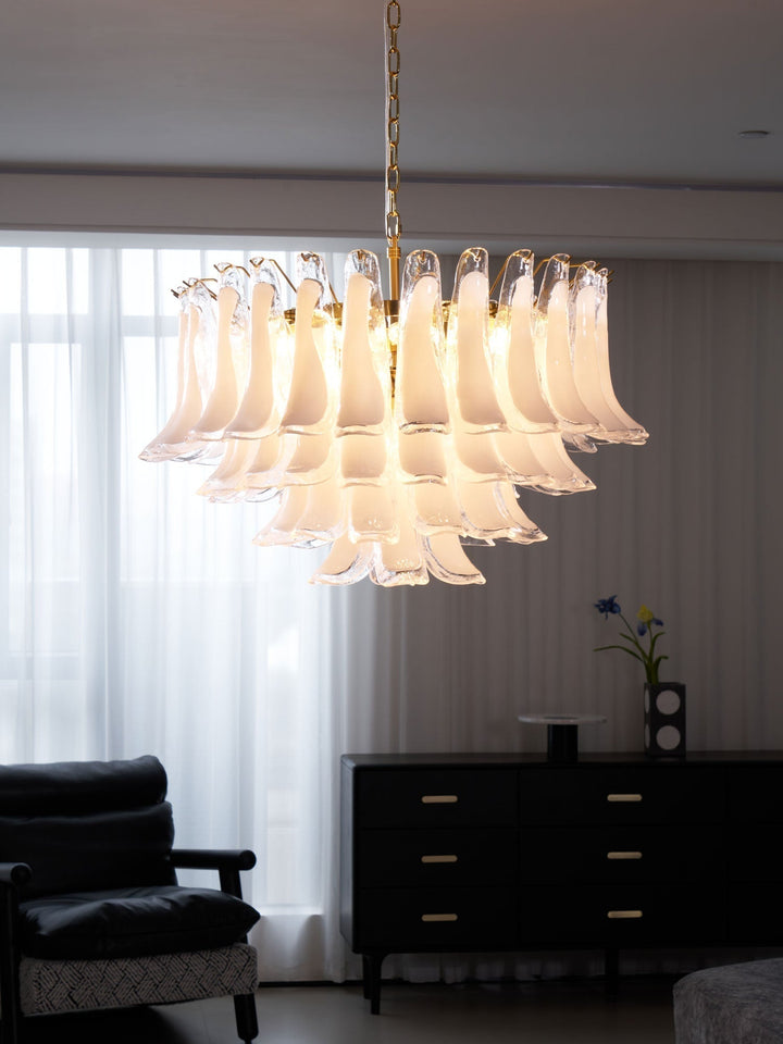 Aurora Lustre Rose Verre Feuille Superposé Florale Glamour - Neutralighting