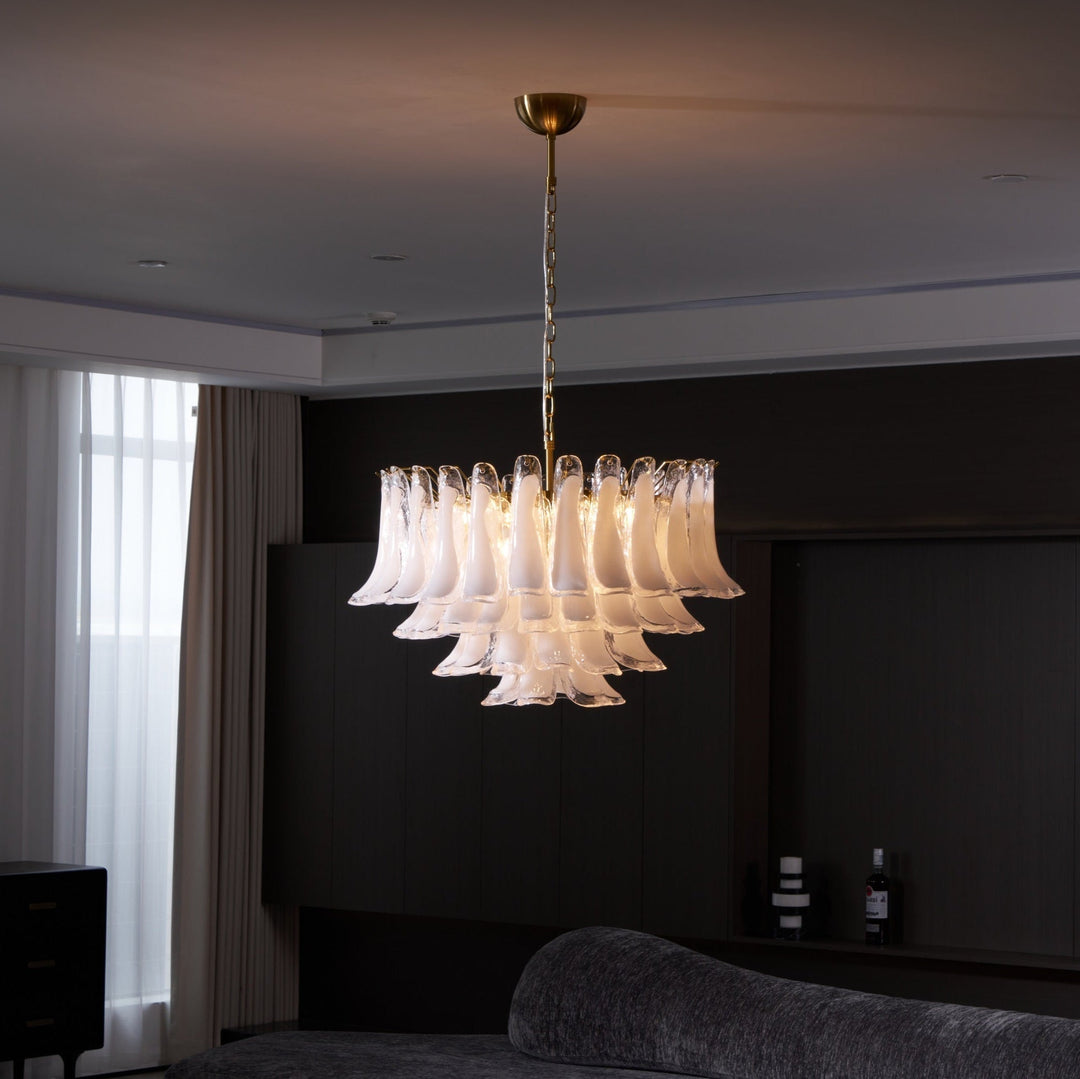 Aurora Lustre Rose Verre Feuille Superposé Florale Glamour - Neutralighting