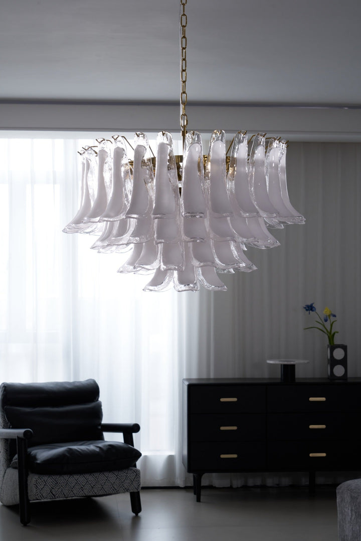 Aurora Lustre Rose Verre Feuille Superposé Florale Glamour - Neutralighting