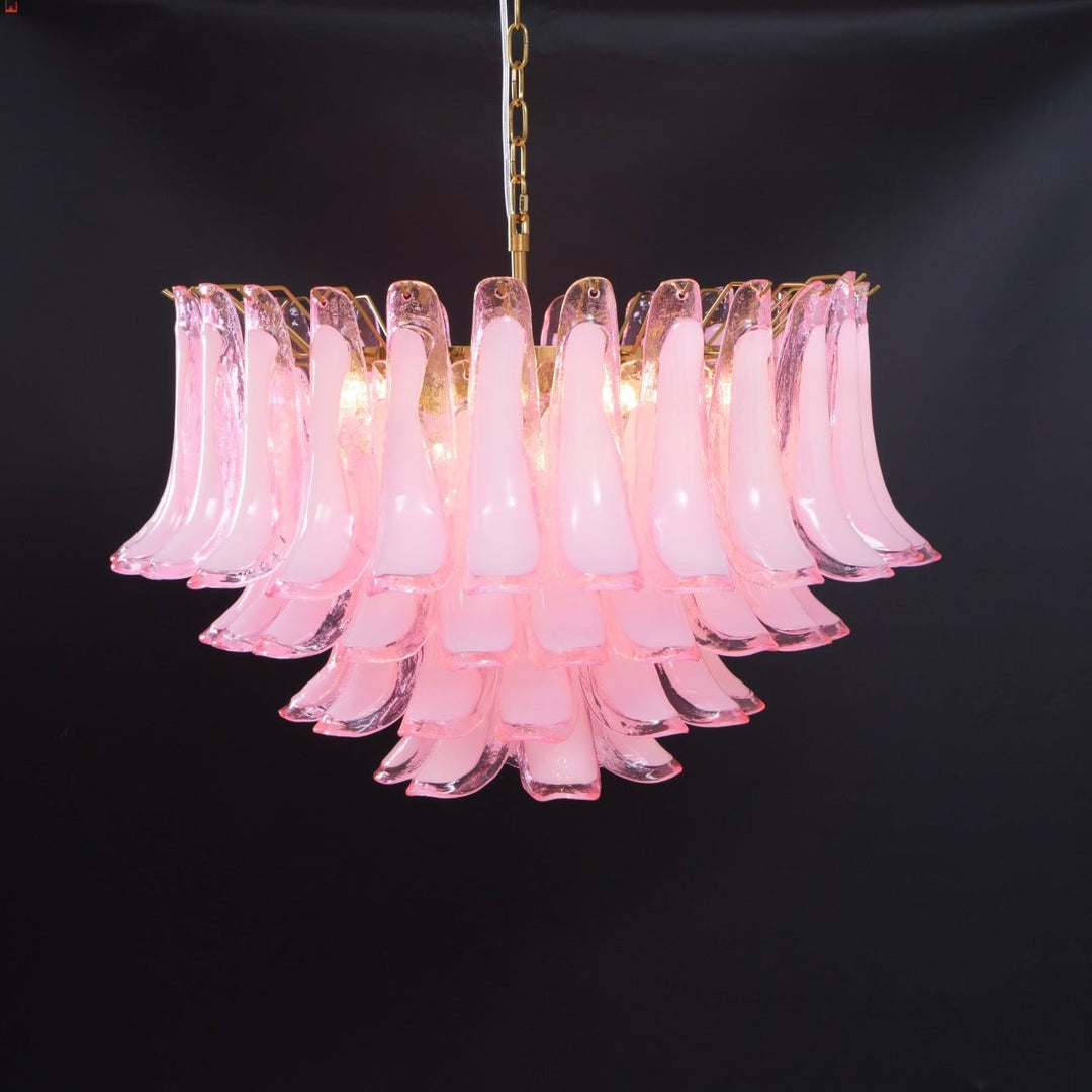 Aurora Lustre Rose Verre Feuille Superposé Florale Glamour - Neutralighting