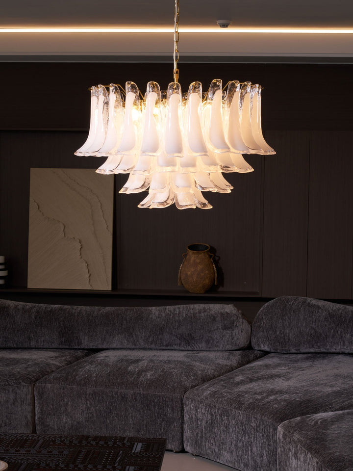 Aurora Lustre Rose Verre Feuille Superposé Florale Glamour - Neutralighting