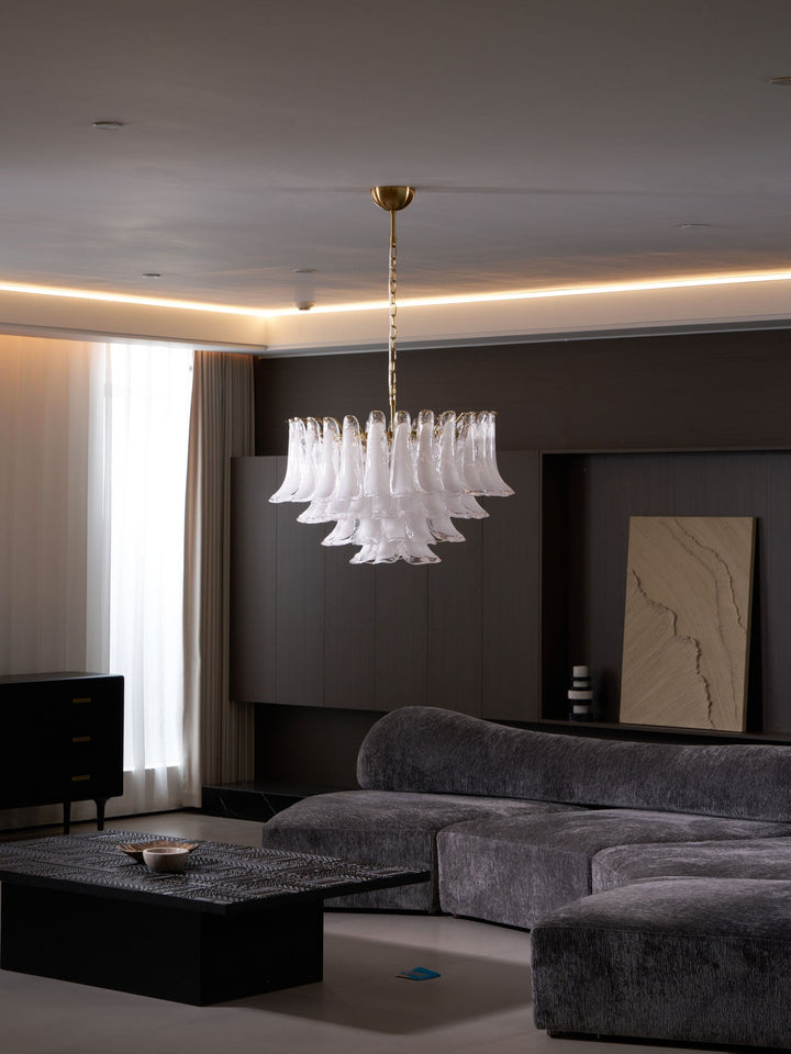 Aurora Lustre Rose Verre Feuille Superposé Florale Glamour - Neutralighting
