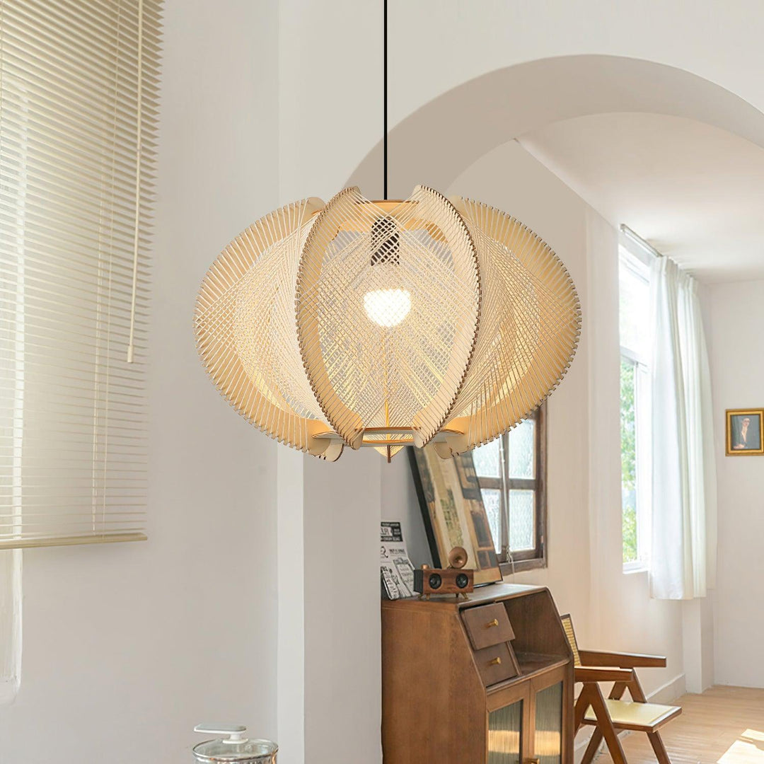 Calyraice Suspension en Bois et Corde de Chanvre - Neutralighting