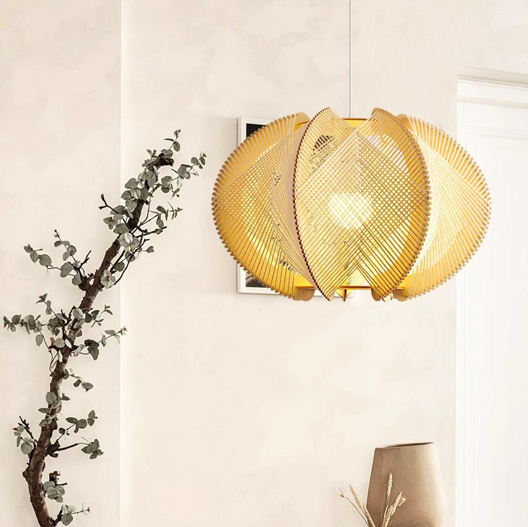 Calyraice Suspension en Bois et Corde de Chanvre - Neutralighting